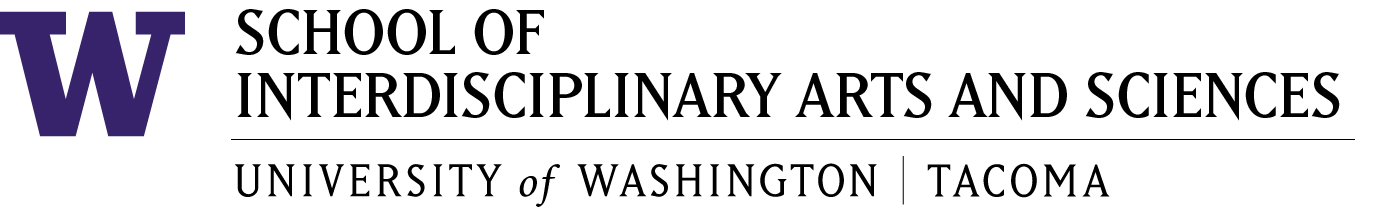 University of Washington Tacoma School of Interdisciplinary Arts and Sciences logo with horizontal layout displaying institution name and branding