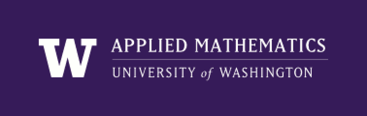 University of Washington Applied Mathematics Department logo featuring UW and Applied Mathematics text and insignia